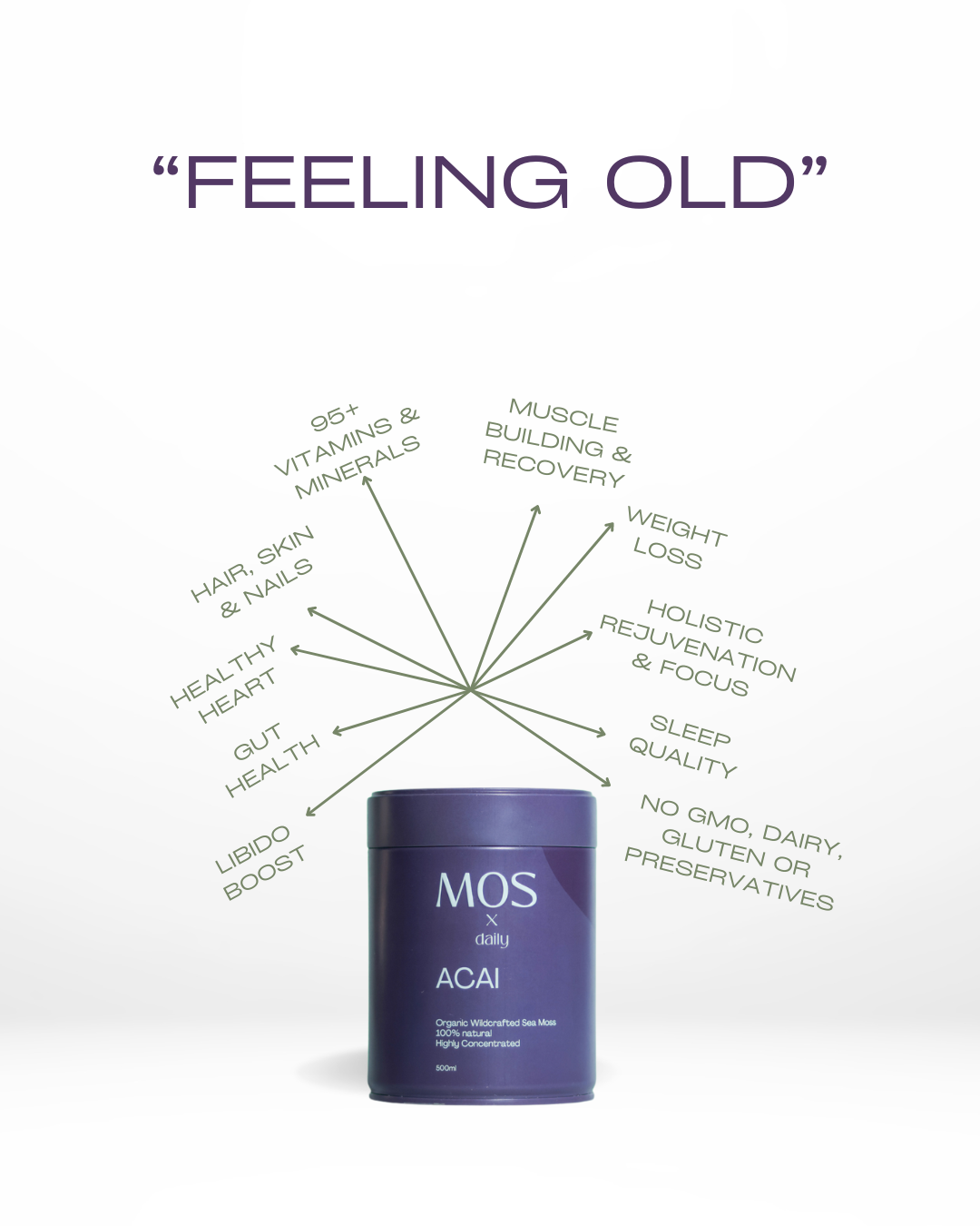 SEA MOSS ACAI 500mL - Mos x Daily